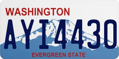 WA license plate AYI4430