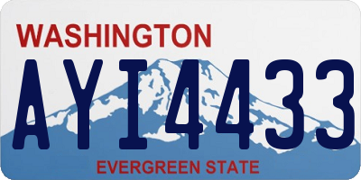 WA license plate AYI4433