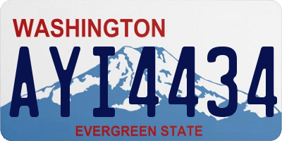 WA license plate AYI4434