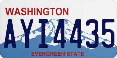 WA license plate AYI4435