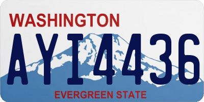 WA license plate AYI4436