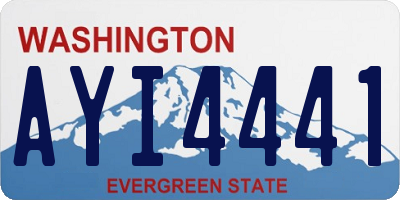 WA license plate AYI4441