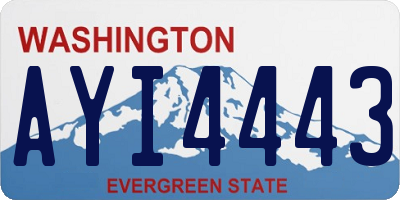 WA license plate AYI4443