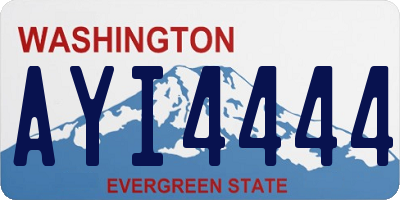 WA license plate AYI4444