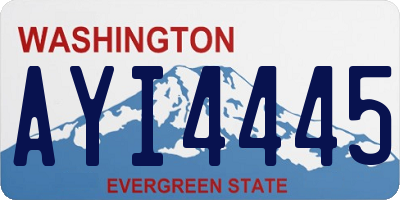 WA license plate AYI4445