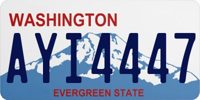 WA license plate AYI4447