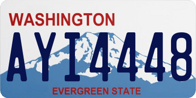 WA license plate AYI4448