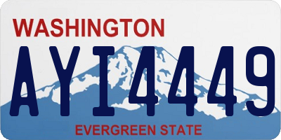 WA license plate AYI4449