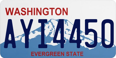 WA license plate AYI4450