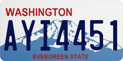 WA license plate AYI4451