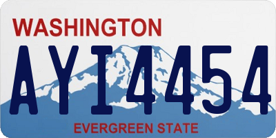 WA license plate AYI4454