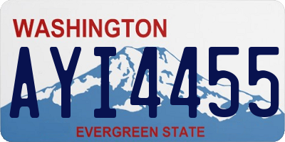 WA license plate AYI4455