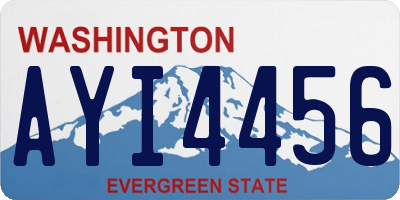 WA license plate AYI4456