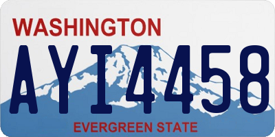 WA license plate AYI4458