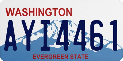 WA license plate AYI4461