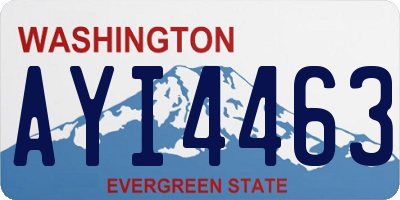 WA license plate AYI4463