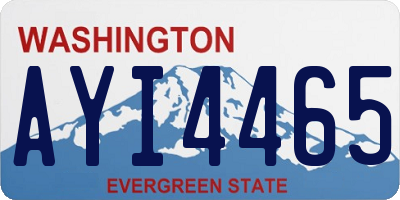 WA license plate AYI4465