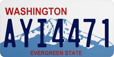 WA license plate AYI4471