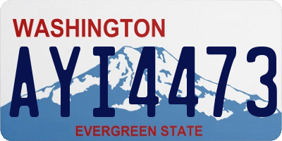 WA license plate AYI4473