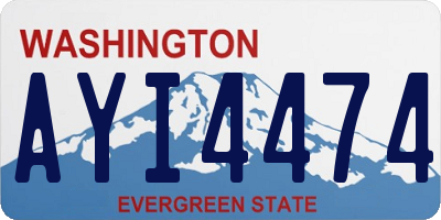 WA license plate AYI4474