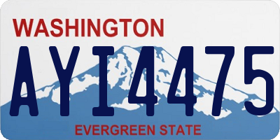 WA license plate AYI4475