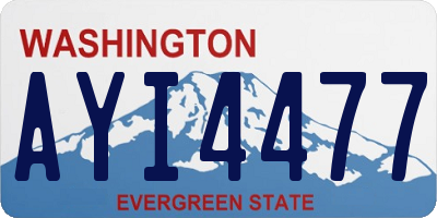 WA license plate AYI4477
