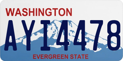 WA license plate AYI4478