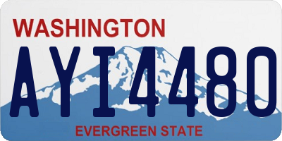 WA license plate AYI4480
