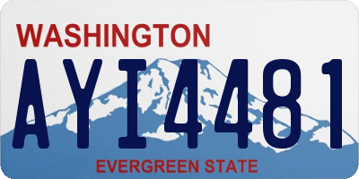WA license plate AYI4481
