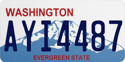 WA license plate AYI4487