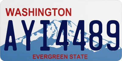 WA license plate AYI4489