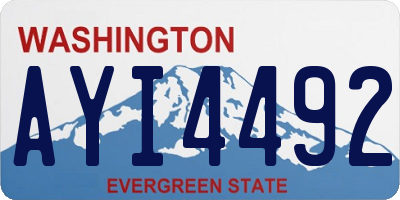 WA license plate AYI4492
