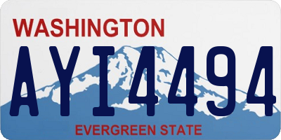 WA license plate AYI4494