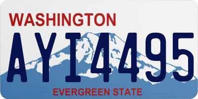 WA license plate AYI4495