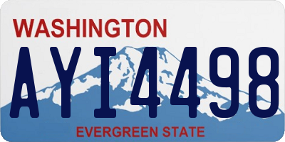 WA license plate AYI4498