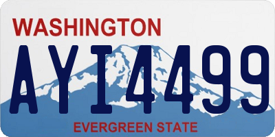 WA license plate AYI4499