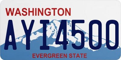 WA license plate AYI4500
