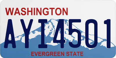 WA license plate AYI4501