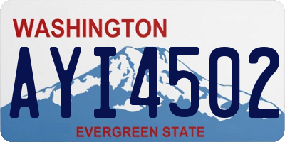 WA license plate AYI4502