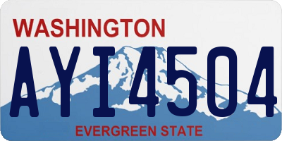 WA license plate AYI4504