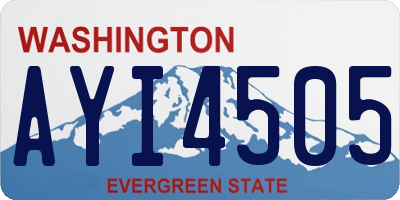 WA license plate AYI4505