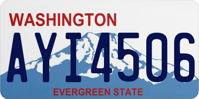 WA license plate AYI4506