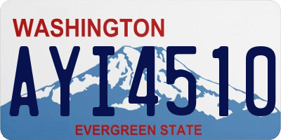 WA license plate AYI4510