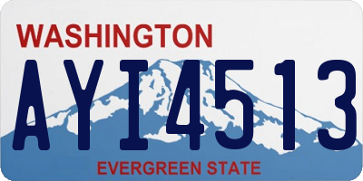 WA license plate AYI4513
