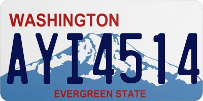 WA license plate AYI4514