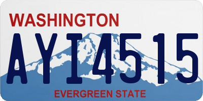 WA license plate AYI4515