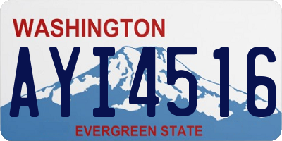 WA license plate AYI4516