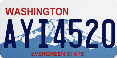 WA license plate AYI4520