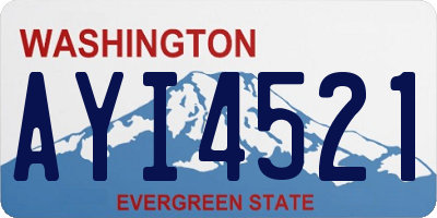 WA license plate AYI4521