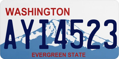 WA license plate AYI4523